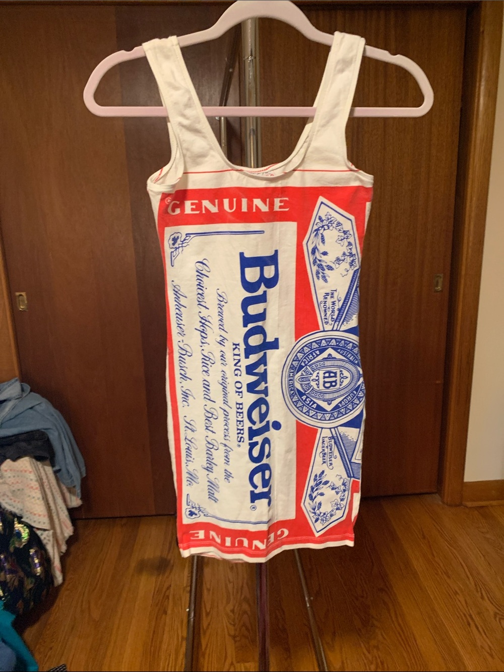 80's vintage Carabella Collections Budweiser Tank Dress
